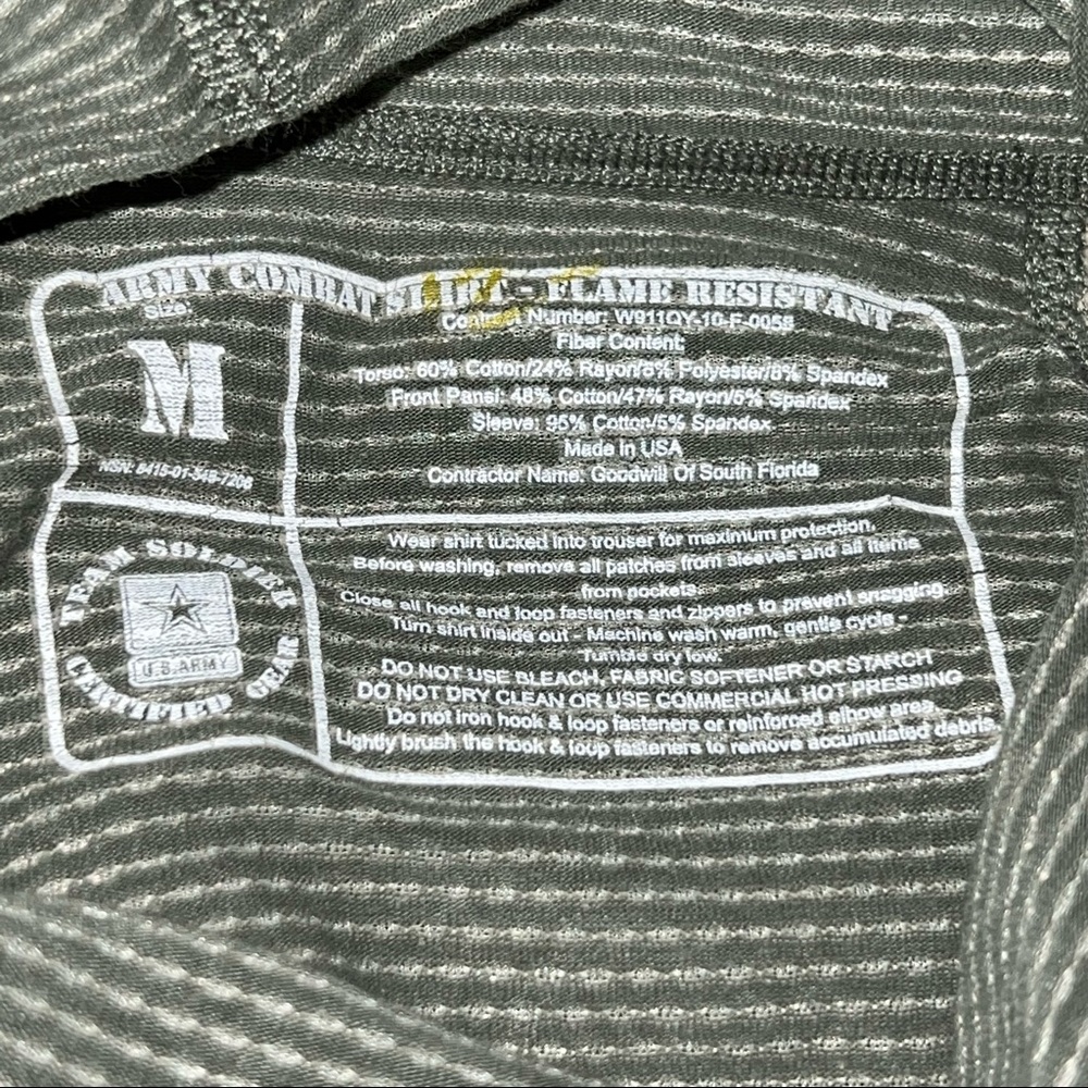 Flame Resistant Army Combat Shirt -- NWT - Picture 3 of 10